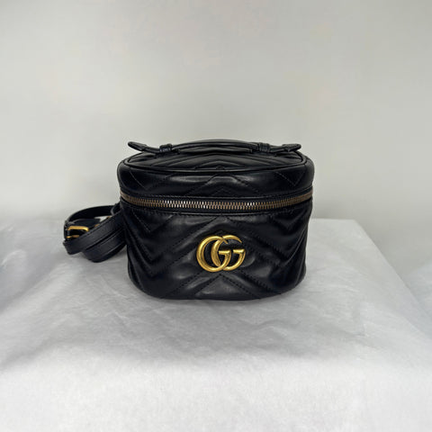 Preloved GG Marmont Vanity Backpack Matelasse Leather Mini