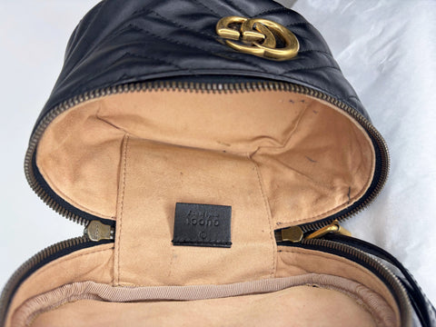 Preloved GG Marmont Vanity Backpack Matelasse Leather Mini