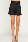 Zahari High Waisted Shorts - Black