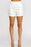 Samantha High Waist Short - White