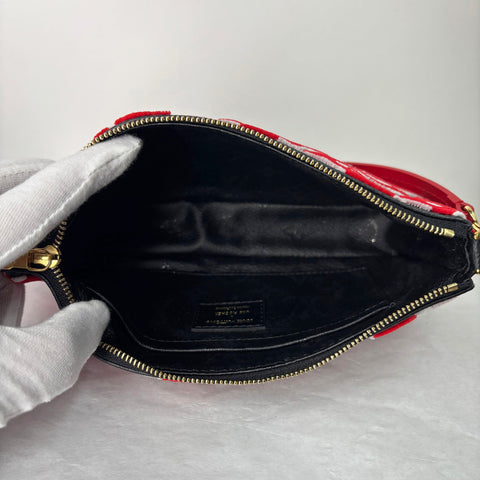 NEW LOUIS VUITTON X UF Tufted Monogram Pochette Black Red