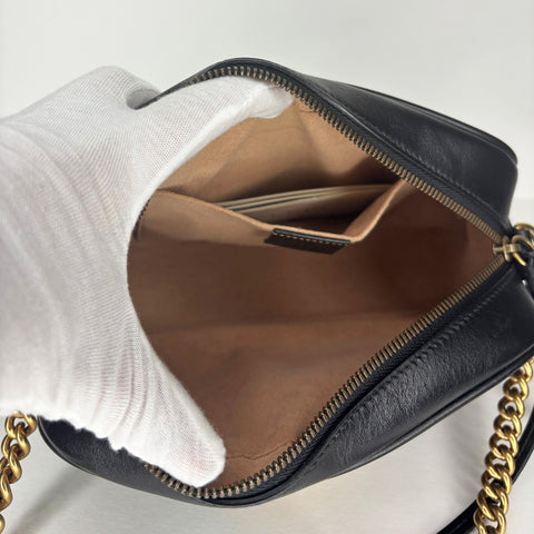 New Gucci GG Marmont Mini Camera Bag  Black