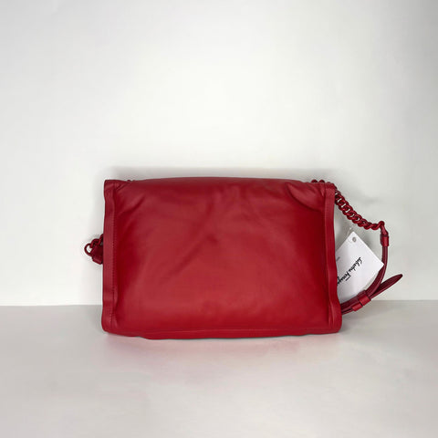 New Salvatore Ferragamo Vara Bow Leather Shoulder Bag