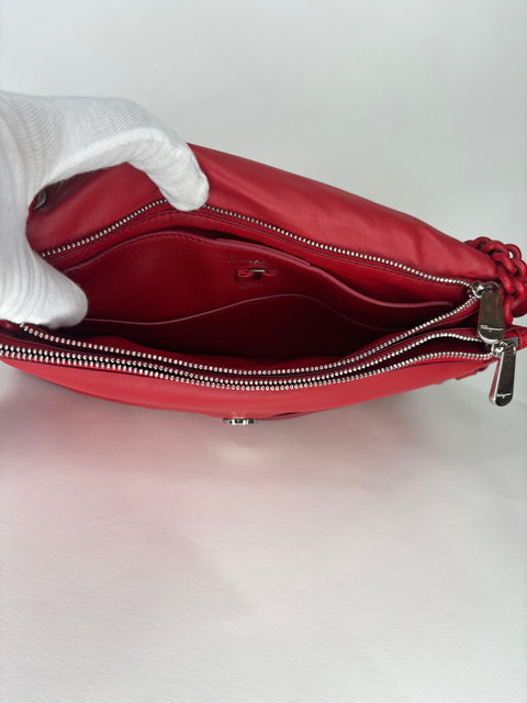 New Salvatore Ferragamo Vara Bow Leather Shoulder Bag