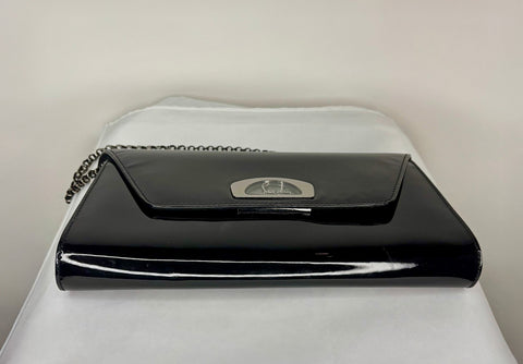 Preloved Christian Louboutin Vero Dodat Patent Leather Clutch Black
